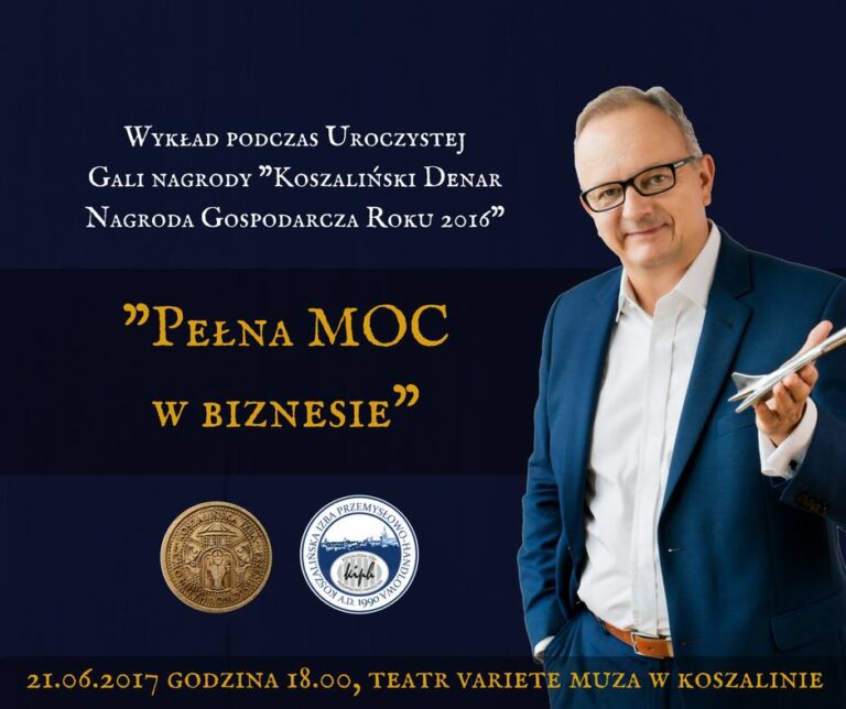 Zaproszenie na wykład Jacka Walkiewicza podczas uroczystej gali