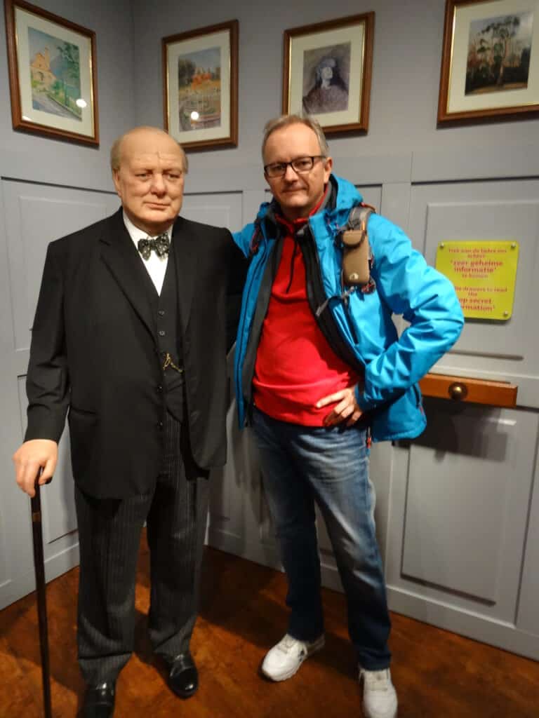 Jacek Walkiewicz w muzeum figur woskowych